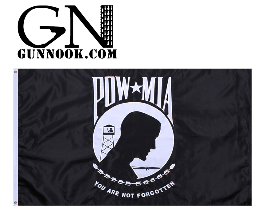 2 FLAGS POW MIA PRISONER OF WAR MISSING IN ACTION 3 X 5 AND AMERICAN FLAG USA 