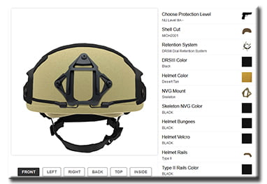 GunNook Helmet Builder