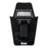 Tactical shield featuring a transparent viewing window and handle, designed for law enforcement and security applications.