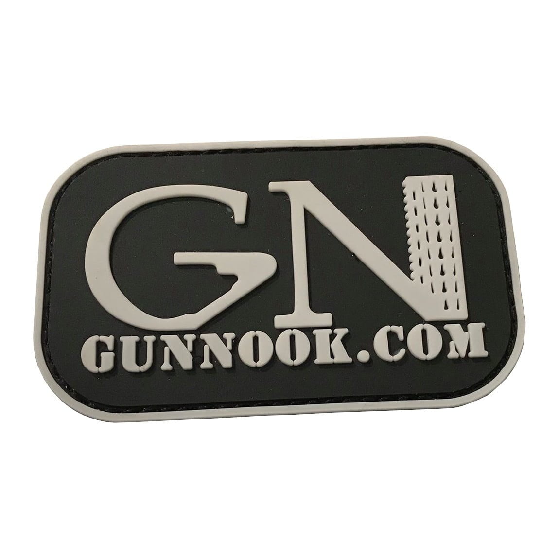GunNook Official White Logo PVC Morale Patch